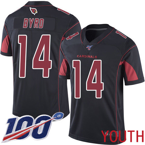 Arizona Cardinals Limited Black Youth Damiere Byrd Jersey NFL Football #14 100th Season Rush Vapor Untouchable